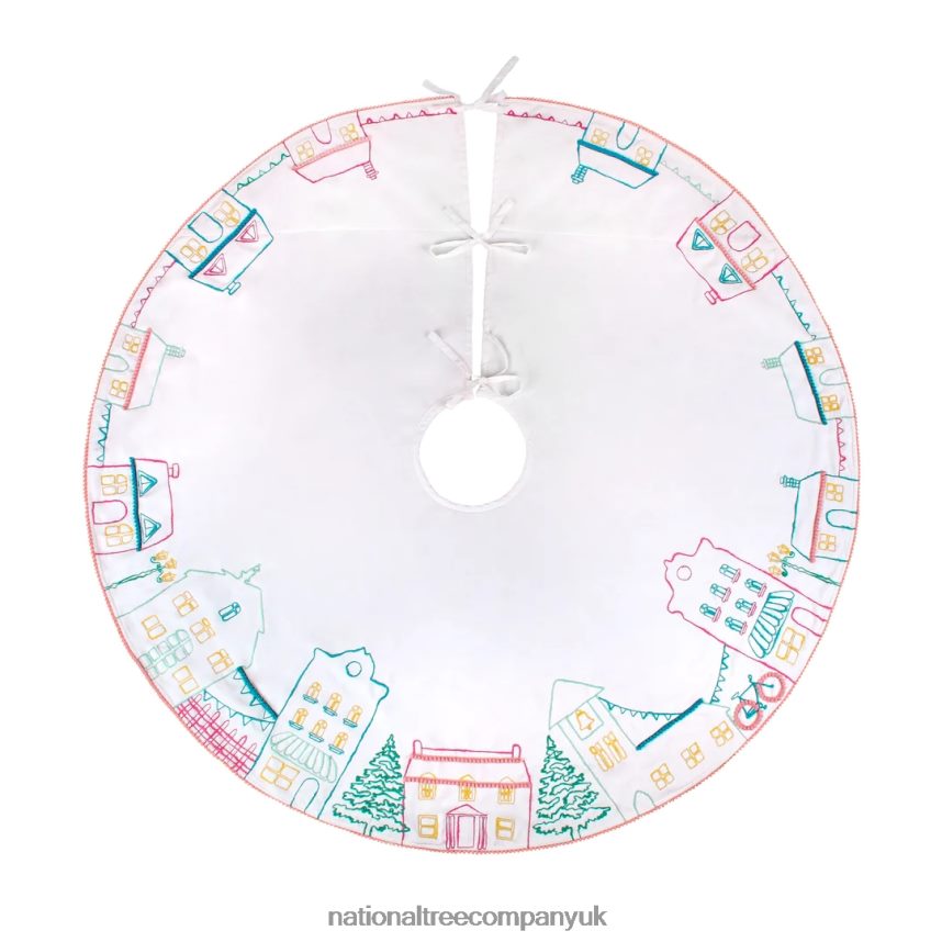 decoration | National Tree Company 52 HGTV Home Collection Village Scene Tree Skirt F2L4F575